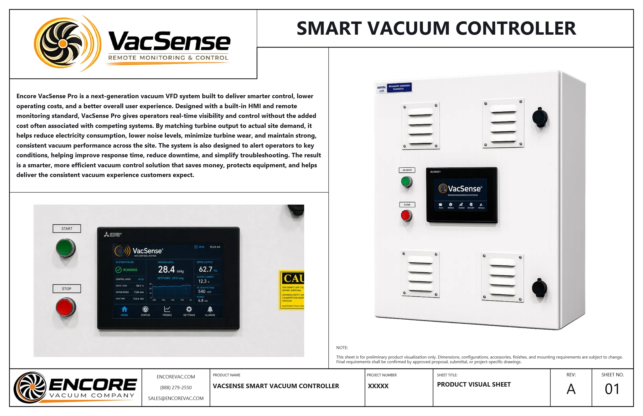 VacSense Pro VFD Control Panel